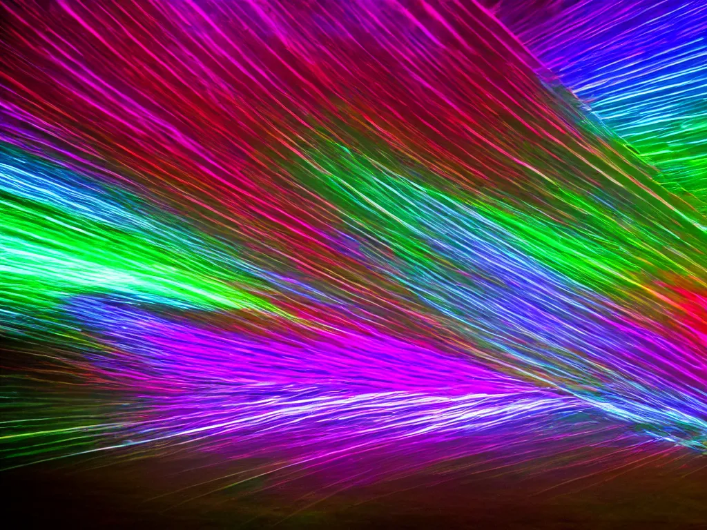 Image similar to beautiful streaks of light moving across the screen with highlights of color