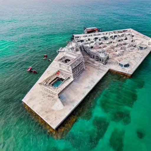 Prompt: mola di bari drone view