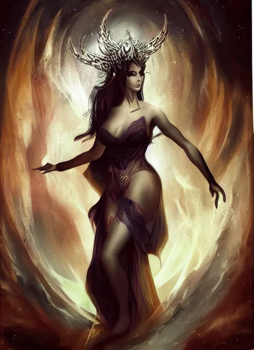 Image similar to godess of the night nyx in her primordial form