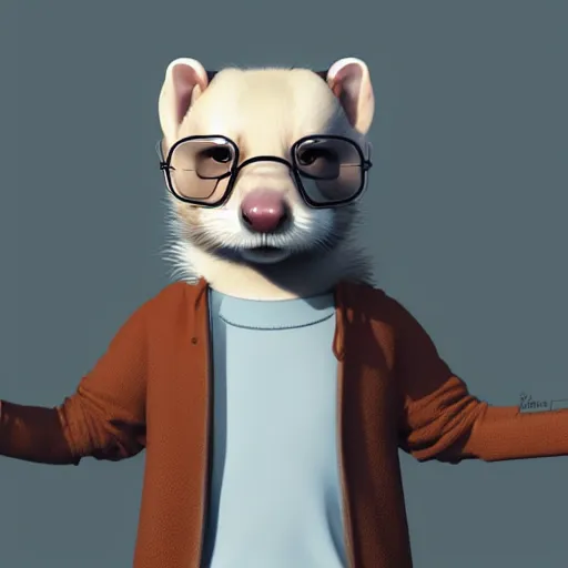 Image similar to a anthropomorphic ferret is walter white, hyperdetailed, artstation, cgsociety, 8 k