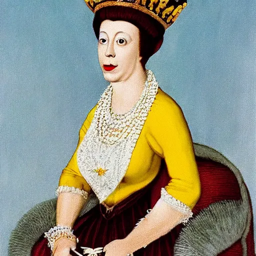 Image similar to banana queen of england elizabeth.