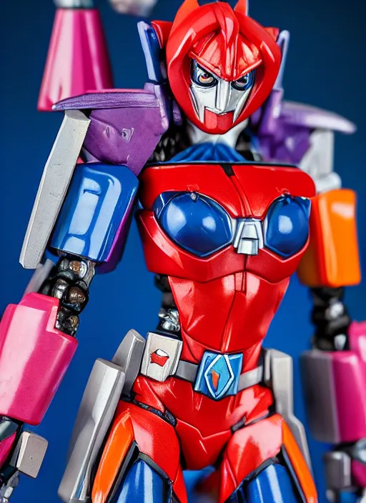 Image similar to Transformers Decepticon Harley Quinn action figure from Transformers: Beast Wars (1996), symmetrical details, by Hasbro, Takaratomy, tfwiki.net photography, product photography, official media