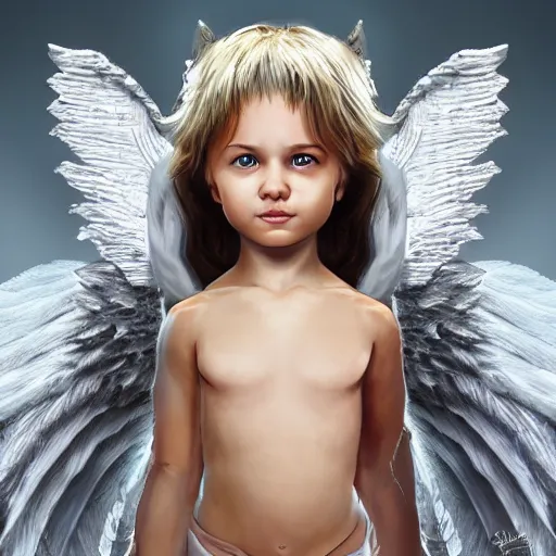 Prompt: angel, character portrait by Billy Christian