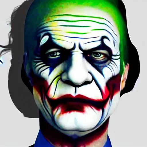 Image similar to Joker face paint on Walter white