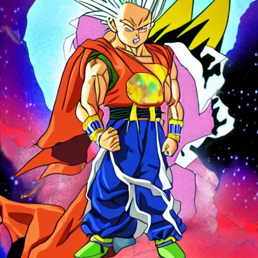 Image similar to Keiko Sofía Fujimori Higuchi on super saiyan