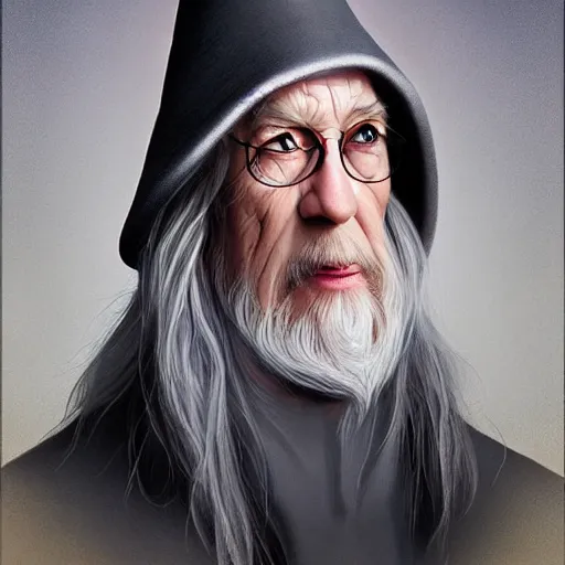 Image similar to BeePunk gandalf portrait Pixar style, by Tristan Eaton Stanley Artgerm and Tom Bagshaw