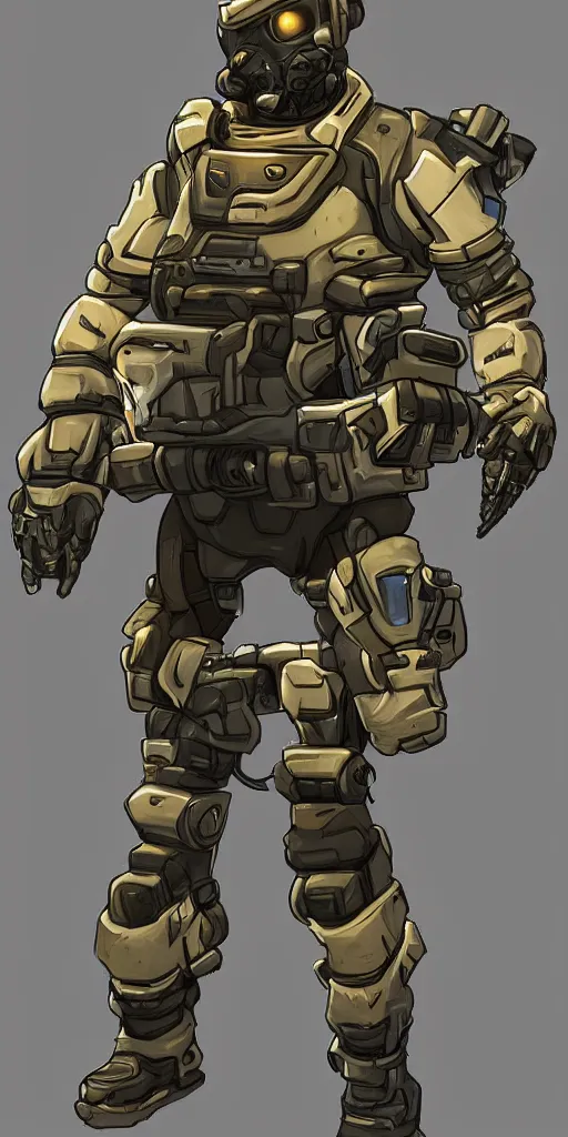 Image similar to scifi soldier in the style of Blizard