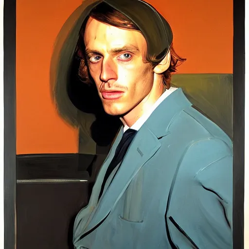 Image similar to portrait of zach hill by syd mead