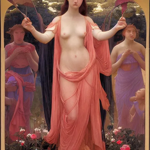 Prompt: princess of the dawn, by annie swynnerton and charlie bowater and diego rivera and william - adolphe bouguereau, nicholas roerich and jean delville and evelyn de morgan, dramatic lighting, brocade robes, elaborate floral ornament, rich colors, smooth sharp focus, extremely detailed, donato giancola, adolf wolfli