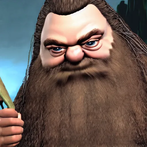 Prompt: Ps2 graphics of Hagrid