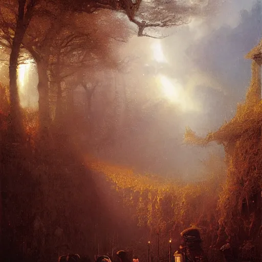 Image similar to UHD tonalism painting of Silencing Dissent, by Antonio Caparo and Ferdinand Knab and Greg Rutkowski, Todd McFarlane, Albert Bierstadt, concept art, tonalism illustration, detailed, UHD, photorealistic, trending on artstation, trending on deviantart