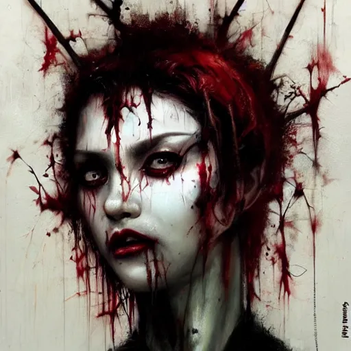 Prompt: the first vampire, by artur bordalo and tom bagshaw and craig davison and guy denning and harumi hironaka, trending on artstation hq, deviantart, pinterest, 4 k uhd image