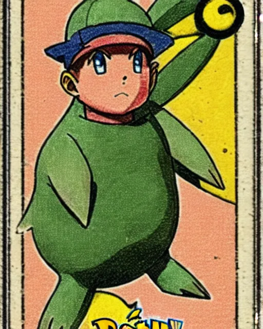 Image similar to a pokemon card from the 1 9 1 0 s