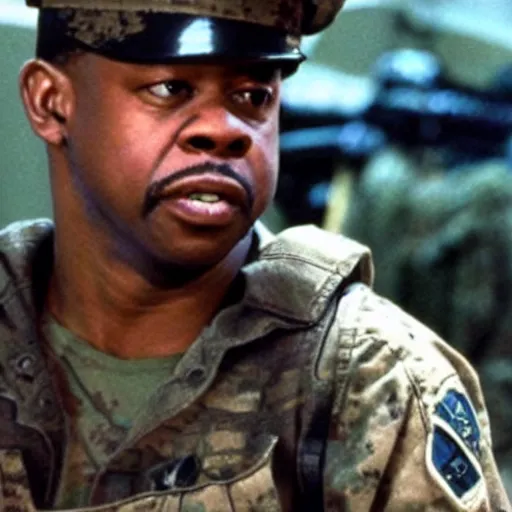 Prompt: martin lawrence as a marine in ALIENS