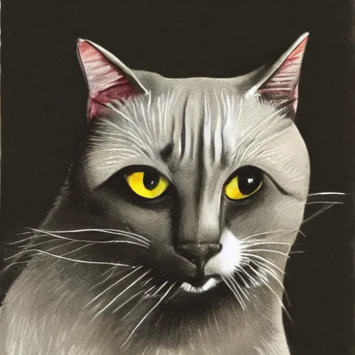 Image similar to a ninja that is a cat, portrait,