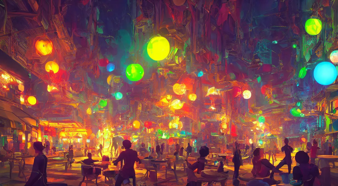 Image similar to bazaar zouk oriantal multicolorful sky shine place mosquet painting stylized digital video game icon global illumination ray tracing 8 k hd resolution, by ilya kuvshinov and cushart krentz and gilleard james