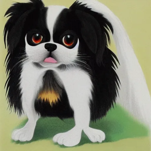 Prompt: a carton japanese chin, studio ghibli style