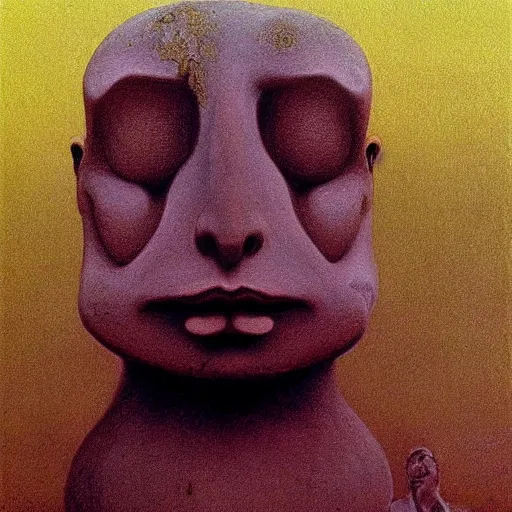 Prompt: an amazing masterpiece of art by Zdzisław Beksiński, 🗿