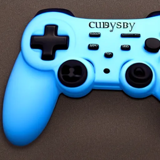 Image similar to game controller, chubby, blue