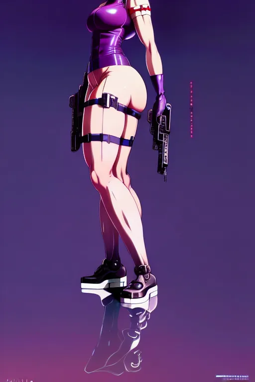 Image similar to a fullbody pose of motoko kusanagi the major ghost in the shell : : stand alone complex, under repairs, maintenance : : by ilya kuvshinov, rossdraws, artgerm, sola digital arts, anti aliasing, raytracing : :