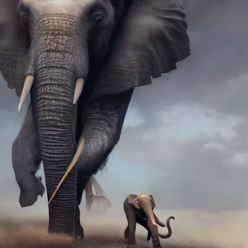 Prompt: a movie still of lebron james riding an elephant dramatically, dramatic, cinema style, digital art, art by greg rutkowski, detailed face, realistic, artstation, deviantart
