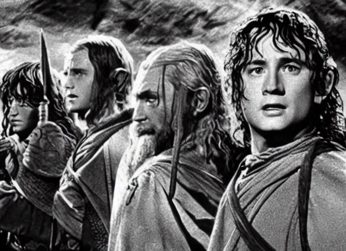 Image similar to a still from Lord of the Rings (1965)