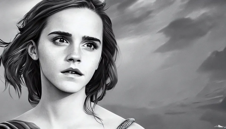 Prompt: Emma Watson is Wonder Woman, hyperdetailed, artstation, cgsociety, 8k