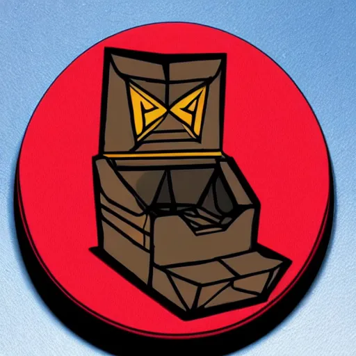 Prompt: a sticker of a mimic from dungeons and dragons