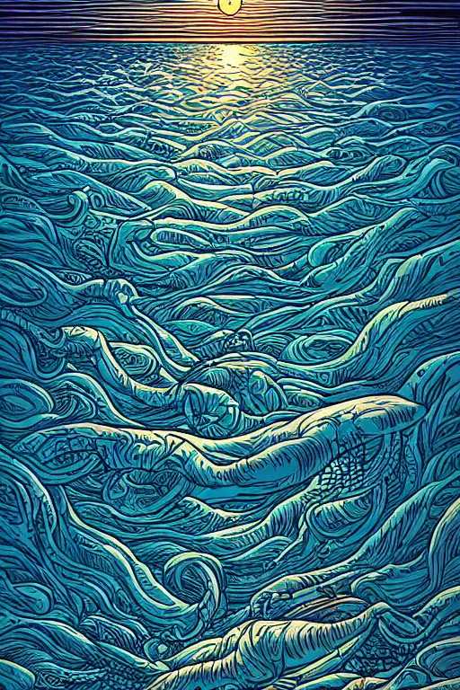 Image similar to The sea by Dan Mumford