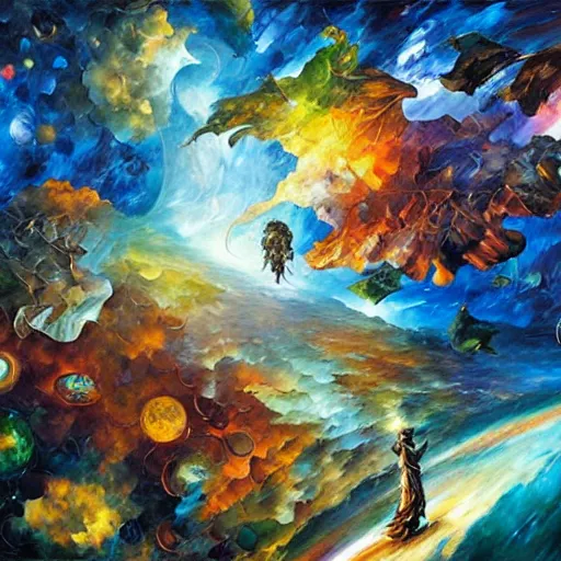 Image similar to art by android jones, james christensen, rob gonsalves, leonid afremov and tim white