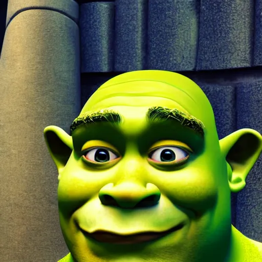 Image similar to shrek as human in real life highly detailed, intricate, sharp focus, digital art, 8 k