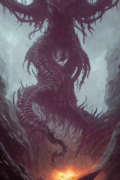 Image similar to lovecraftian monster, digital art, magic the gathering, mtg, by greg rutkowski, trending on artstation