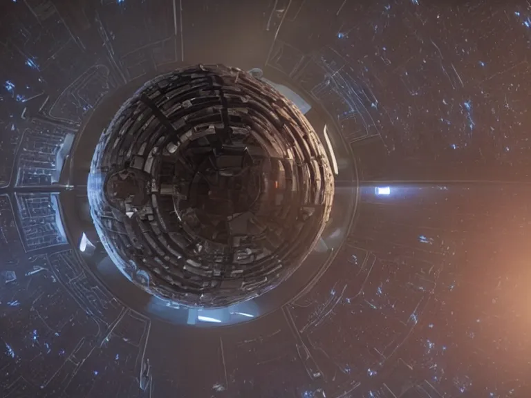 Prompt: a dyson sphere as seen in star trek discovery. scifi scene, vacuum of space, volumetric lighting, high resolution
