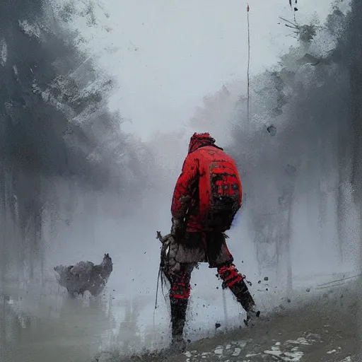 Prompt: artwork by Jakub Rozalski