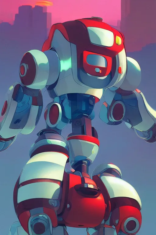 Image similar to metabots medabots medarotto medarot robot minimalist comics, behance hd by jesper ejsing, by rhads, makoto shinkai and lois van baarle, ilya kuvshinov, rossdraws global illumination ray tracing hdr radiating a glowing aura