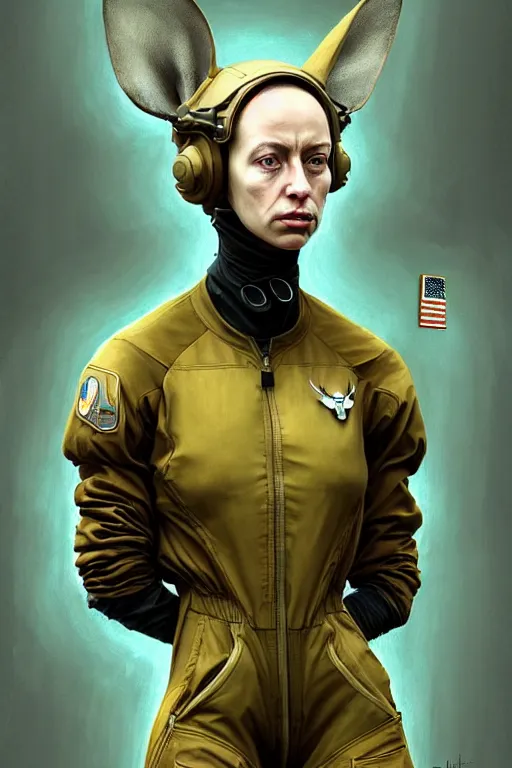 Image similar to epic professional digital art of female anthropomorphic ant wearing air force jumpsuit, painting, by leesha hannigan, iris van herpen, artstation, cgsociety, wlop, epic, much wow, much detail, gorgeous, detailed, cinematic, masterpiece