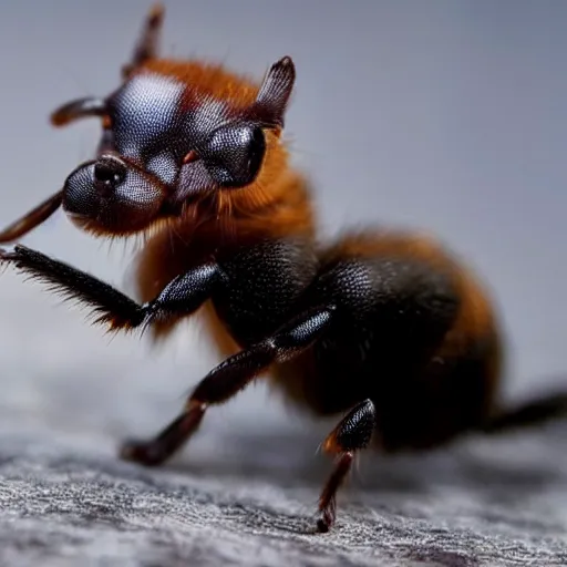 Prompt: photo of world ’ s smallest dog the size of an ant