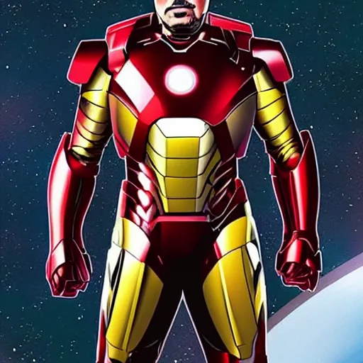 Image similar to Elon musk as iron man, marvel comics