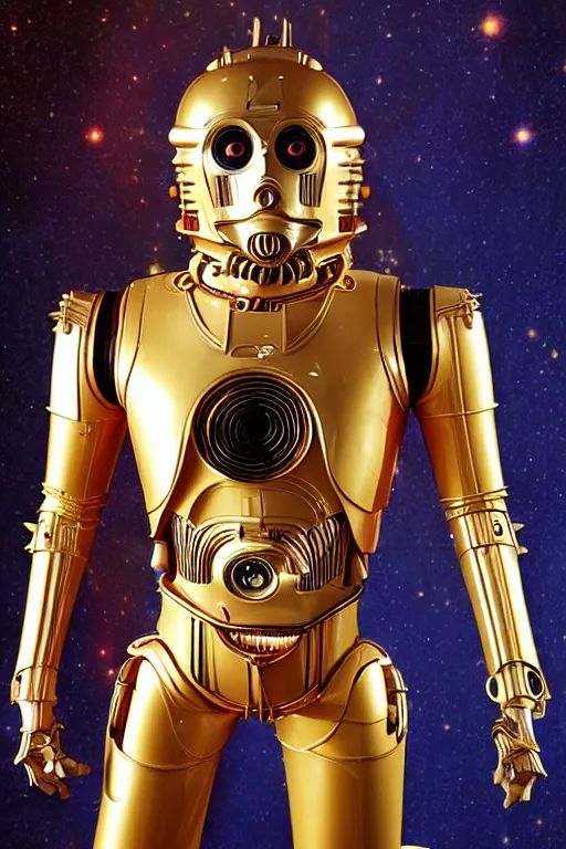 Prompt: anime c 3 po