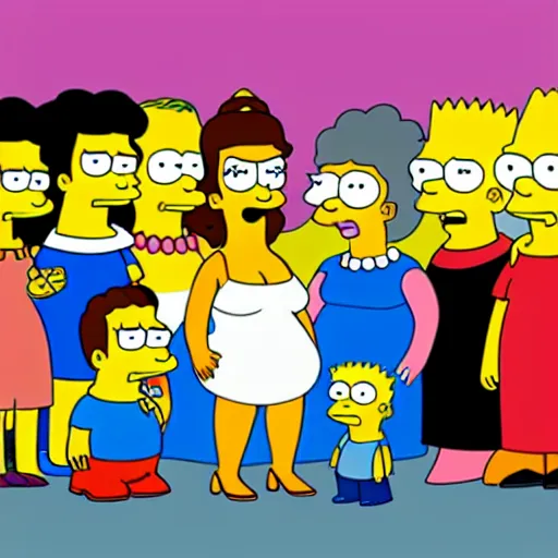 Image similar to kim kardashian in the simpsons super high quality 4k HD