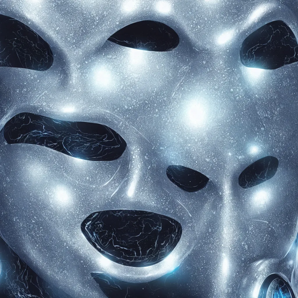 Prompt: a highly detailed artwork of a futuristic artificial intelligence superstar, centered alien face, photorealistic detailed water texture, octane render, 4k, high quality, cgi, volumetric lighting, sharp focus