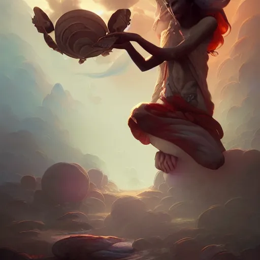 Image similar to reaching enlightenment, highly detailed, anthro art, furaffinity, digital painting, artstation, sharp focus, smooth, concept art, illustration, art by peter mohrbacher and emmanuel shiu and martin johnson heade and bastien lecouffe - deharme