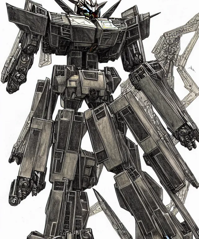 Image similar to the shrike from dan simmon's hyperion as a gundam mecha robot covered in blades, high details, masterpiece pencil sketch by mœbius