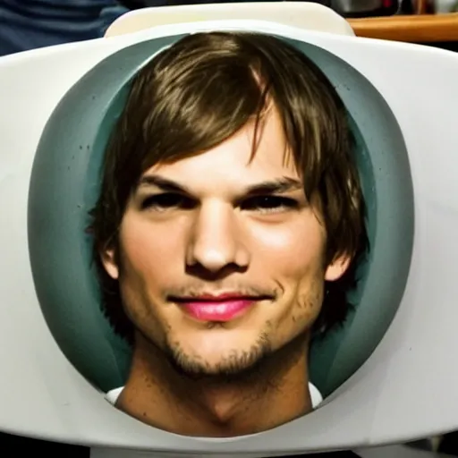 Image similar to ashton kutcher face on a squash