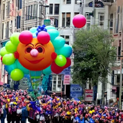 Image similar to jim carrey as a parade balloon