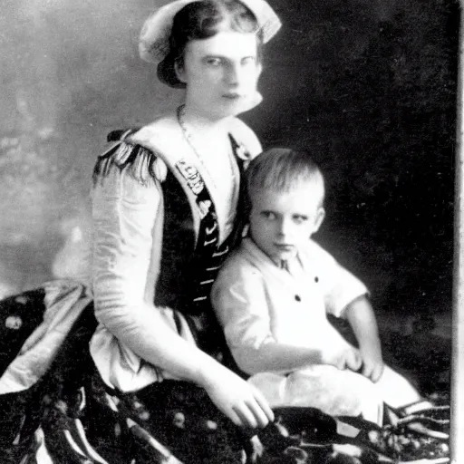 Image similar to photo of a 2 3 year old german princess and her 4 year old son