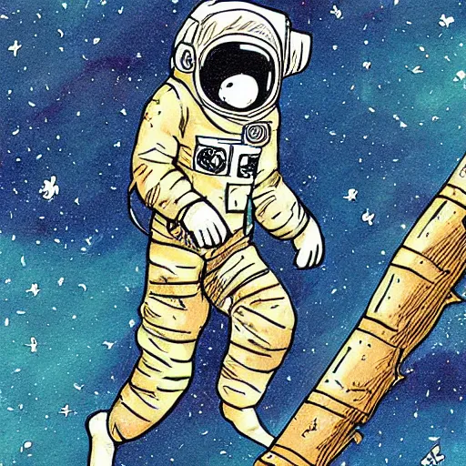 Image similar to monkey astronaut illustration by Jeff lemire