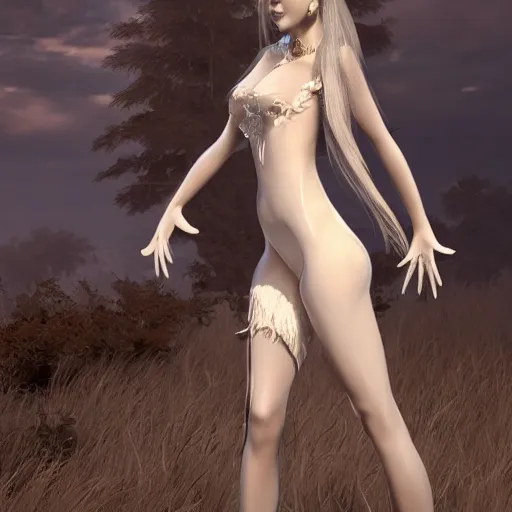 Image similar to beautifull women our of white candle spirit, unreal engine, very detailed curve