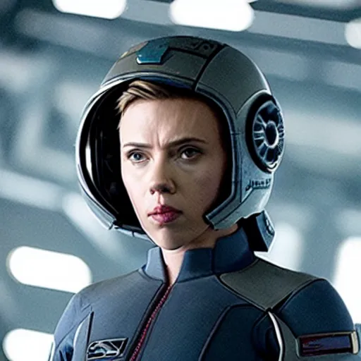 Prompt: a still of Scarlett Johansson in The Expanse (2015)