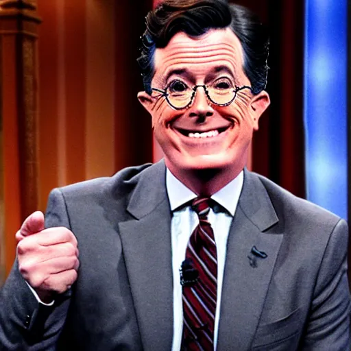 Image similar to stephen colbert as part of the fellowship of the ring